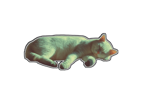 Lazy Sunbathing Cat V2 Vinyl Car Decal Sticker – Waterproof & UV-Resistant 5.4