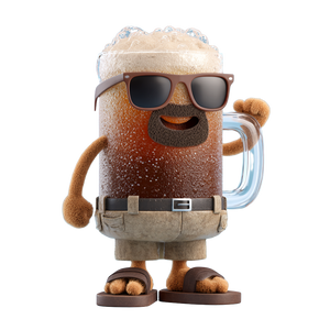 Root Beer Float Character Vinyl Car Decal Sticker – Waterproof & UV-Resistant 3.4133333333333336"