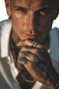 Handsome Tattooed Man V5 Vinyl Car Decal Sticker – Waterproof & UV-Resistant 4.4