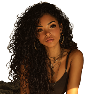 Biracial Woman Portrait V3 Vinyl Car Decal Sticker – Waterproof & UV-Resistant 3.4133333333333336"