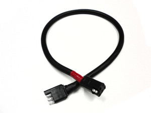 RV Pigtails Trailer Wiring Connector Adapter 30030 4 Flat To Square 6 Pin; 30 Inch Wire; Red; For Use On Coachmen/Viking Trailers