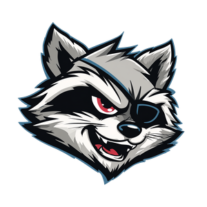 Angry Raccoon Logo Vinyl Car Decal Sticker – Waterproof & UV-Resistant 3.4133333333333336"