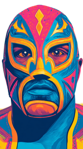 Mexican Wrestler Mask Vinyl Car Decal Sticker – Waterproof & UV-Resistant 4.8533333333333335"