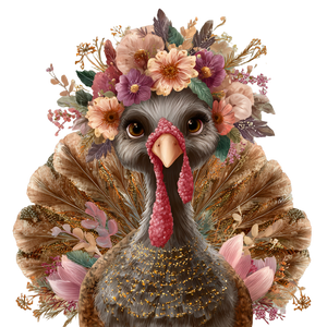 Whimsical Thanksgiving Turkey Vinyl Car Decal Sticker – Waterproof & UV-Resistant 6.826666666666667"
