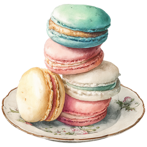Pastel Macarons Stack Vinyl Car Decal Sticker – Waterproof & UV-Resistant 3.4133333333333336"