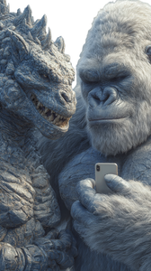 Godzilla And Kong Vinyl Car Decal Sticker – Waterproof & UV-Resistant 4.8533333333333335"