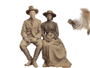 Safari Couple Photo Vinyl Car Decal Sticker – Waterproof & UV-Resistant 3.0933333333333333"