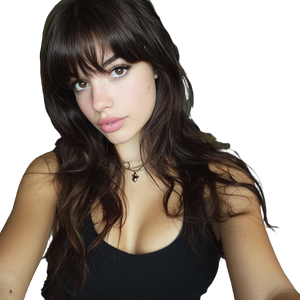 Brunette Selfie V2 Vinyl Car Decal Sticker – Waterproof & UV-Resistant 3.4133333333333336"