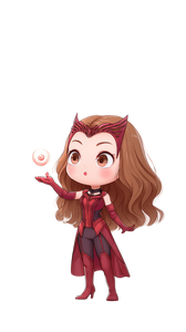 Chibi Scarlet Witch Vinyl Car Decal Sticker – Waterproof & UV-Resistant 9.706666666666667"