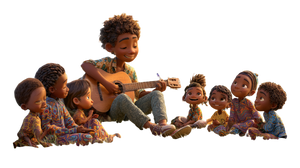 Joyful Village Gathering Vinyl Car Decal Sticker – Waterproof & UV-Resistant 5.4