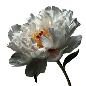 White Peony V4 Vinyl Car Decal Sticker – Waterproof & UV-Resistant 3.4133333333333336"