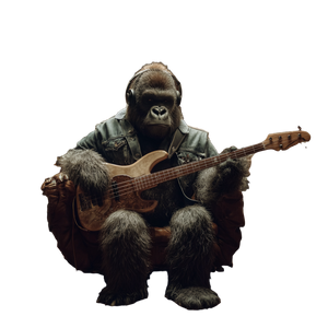 Gorilla Bassist Vinyl Car Decal Sticker – Waterproof & UV-Resistant 3.4133333333333336" Gorilla Bassist Vinyl Car Decal Sticker – Waterproof & UV-Resistant 3.4133333333333336"
