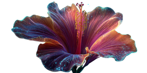 Digital Hibiscus Flower Vinyl Car Decal Sticker – Waterproof & UV-Resistant 5.12"