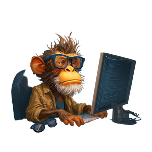 Monkey Developer Vinyl Car Decal Sticker – Waterproof & UV-Resistant 6.826666666666667"