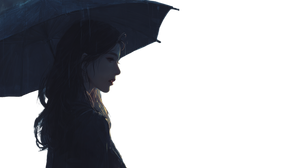 Lone Umbrella Woman Vinyl Car Decal Sticker – Waterproof & UV-Resistant 5.4