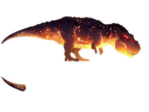 Fire Elemental T-Rex Vinyl Car Decal Sticker – Waterproof & UV-Resistant 6.1866666666666665"