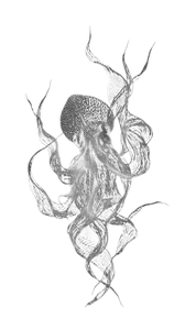 Abstract Octopus V3 Vinyl Car Decal Sticker – Waterproof & UV-Resistant 9.706666666666667"