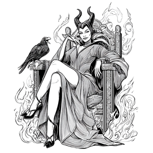 Gothic Maleficent Queen Vinyl Car Decal Sticker – Waterproof & UV-Resistant 3.4133333333333336"