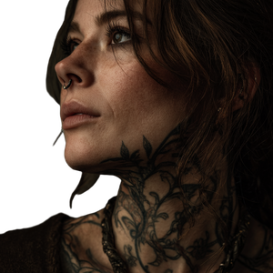 Vampiric Tattooed Woman Vinyl Car Decal Sticker – Waterproof & UV-Resistant 3.4133333333333336"