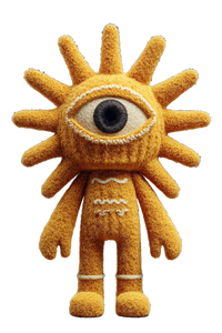 Felted Sun Plush Vinyl Car Decal Sticker – Waterproof & UV-Resistant 4.4