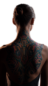 Tribal Tattoo Portrait Vinyl Car Decal Sticker – Waterproof & UV-Resistant 4.8533333333333335"