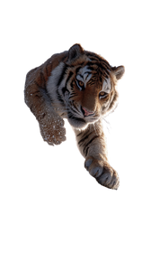 Snowboarding Tiger Vinyl Car Decal Sticker – Waterproof & UV-Resistant 9.706666666666667"