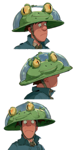 Frog Bubble Helmets Vinyl Car Decal Sticker – Waterproof & UV-Resistant 5.12"