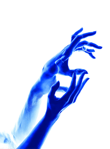 Blue Female Hands Vinyl Car Decal Sticker – Waterproof & UV-Resistant 4.266666666666667"
