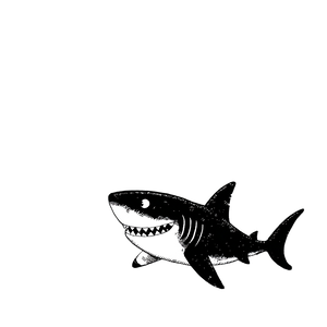 Cartoon Shark Painting Vinyl Car Decal Sticker – Waterproof & UV-Resistant 3.4133333333333336"