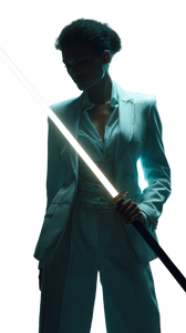 Samurai Suit Woman Vinyl Car Decal Sticker – Waterproof & UV-Resistant 9.706666666666667"