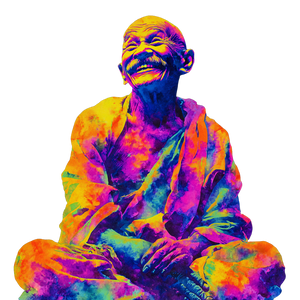 Smiling Meditating Monk Vinyl Car Decal Sticker – Waterproof & UV-Resistant 3.4133333333333336"