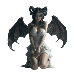 Demon Woman Portrait V6 Vinyl Car Decal Sticker – Waterproof & UV-Resistant 6.826666666666667"