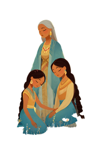 Native American Family V3 Vinyl Car Decal Sticker – Waterproof & UV-Resistant 4.4
