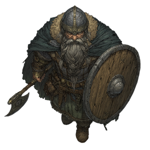 Dwarven Knight V2 Vinyl Car Decal Sticker – Waterproof & UV-Resistant 3.4133333333333336"