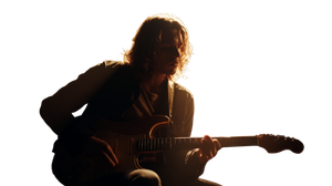 Rock Guitarist Spotlight Vinyl Car Decal Sticker – Waterproof & UV-Resistant 5.4