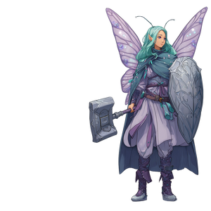 Fairy Cleric Warrior Vinyl Car Decal Sticker – Waterproof & UV-Resistant 3.4133333333333336"