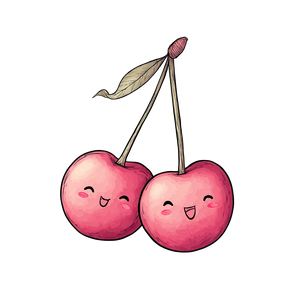 Cherry Twins Vinyl Car Decal Sticker – Waterproof & UV-Resistant 3.4133333333333336"