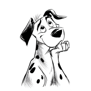 Cartoon Dalmatian Vinyl Car Decal Sticker – Waterproof & UV-Resistant 3.4133333333333336"