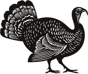 Folk Art Turkey Vinyl Car Decal Sticker – Waterproof & UV-Resistant 3.36"