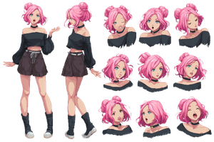 Pink Hair Anime V2 Vinyl Car Decal Sticker – Waterproof & UV-Resistant 2.986666666666667"