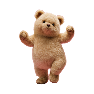 Dancing Teddy Bear Vinyl Car Decal Sticker – Waterproof & UV-Resistant 6.826666666666667"