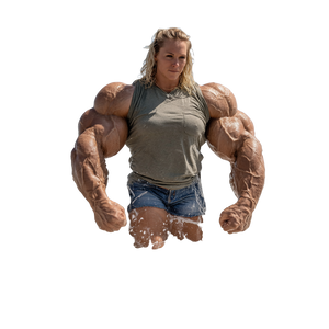 Colossal Bodybuilder Woman Vinyl Car Decal Sticker – Waterproof & UV-Resistant 3.4133333333333336"