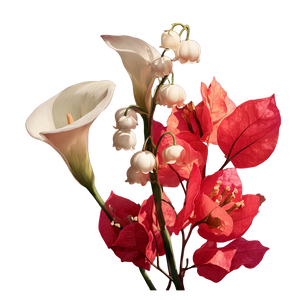 Flower Bouquet V8 Vinyl Car Decal Sticker – Waterproof & UV-Resistant 3.4133333333333336"