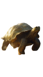 Golden Fortune Turtle Vinyl Car Decal Sticker – Waterproof & UV-Resistant 9.706666666666667"