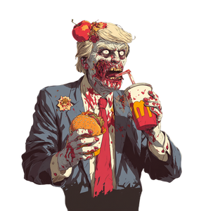 Zombie Donald Vinyl Car Decal Sticker – Waterproof & UV-Resistant 6.826666666666667"