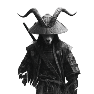 Samurai Goat V2 Vinyl Car Decal Sticker – Waterproof & UV-Resistant 3.4133333333333336"