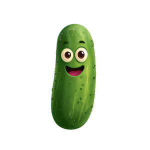 Happy Pickle Character Vinyl Car Decal Sticker – Waterproof & UV-Resistant 6.826666666666667"