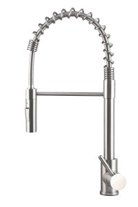 Highly Durable Stainless Steel Faucet w/ Coil-Spring Pull Down Spout | Easy DIY Install, Toggle for Stream/Spray, Ideal for Kitchen - Lippert Components