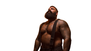 Hairy Bearded Man V2 Vinyl Car Decal Sticker – Waterproof & UV-Resistant 2.72"