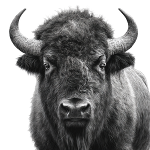 Buffalo Head Vinyl Car Decal Sticker – Waterproof & UV-Resistant 3.4133333333333336"